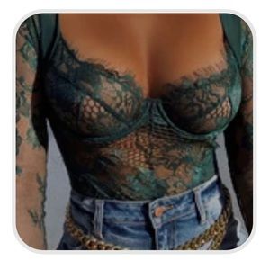 Babydoll Bodysuit - Hunter Green
S / Green/Hunter